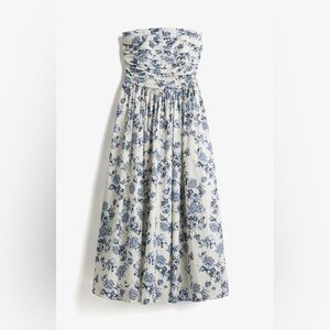 H&M Strapless Pleated Bandeau Dress